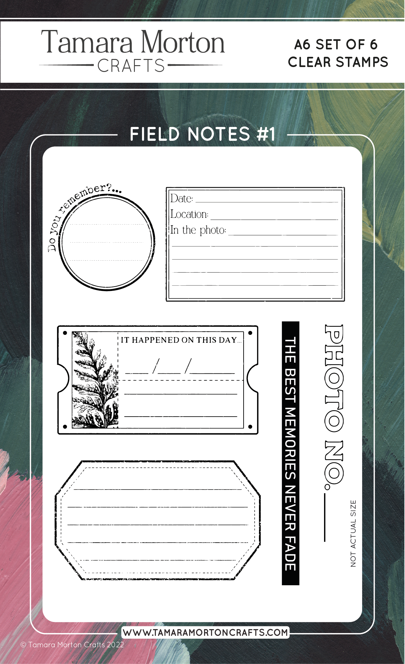 Field Notes - A6 clear stamp set