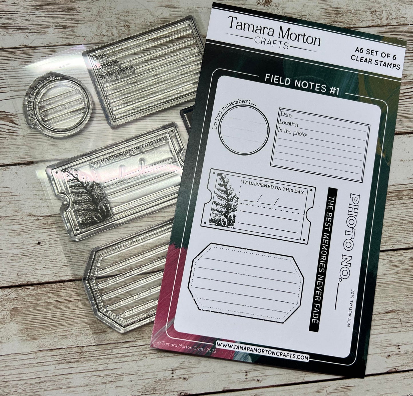 Field Notes - A6 clear stamp set